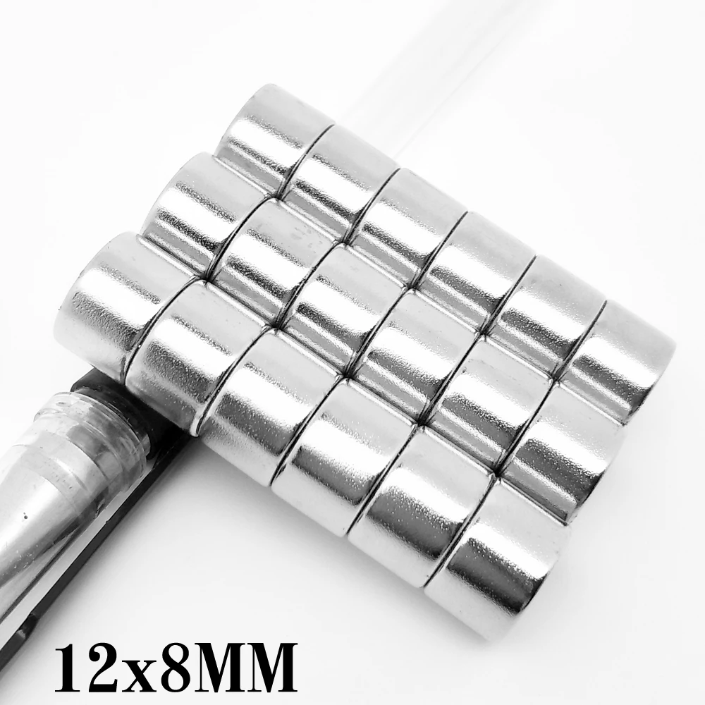 

5/10/15/20/50 шт. 12x8 круглый редкоземельный магнит 12 мм X 8 мм Неодимовый Магнит Сильный диск 12x8 мм постоянный магнит NdFeB 12*8 мм