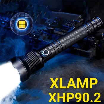 

Super XHP90.2 most powerful led flashlight torch light 18650 tactical flash light rechargeable usb hand light xhp90 camping lamp