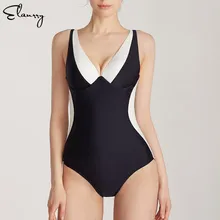 Сексуальный купальник, Женский сдельный купальник, пуш-ап, с высоким вырезом, купальный костюм, черный монокини, боди, винтажная пляжная одежда, боди с глубоким v-образным вырезом
