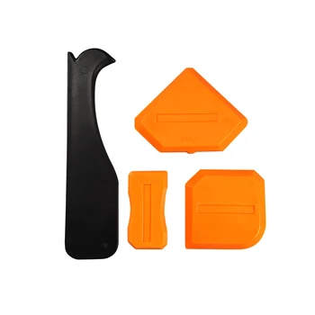 

4pcs Door Silicone Sealant Spreader Spatula Scraper Cement Caulk Removal Tool Kit Window Caulking Finishing Sealant Grout