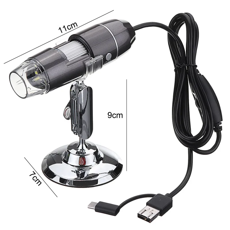 1080P цифровой 1000x микроскоп 30MP/200MP лупа камера 8 Led 3 в 1 USB микротип-c интерфейс для Android ios iPhone iPads
