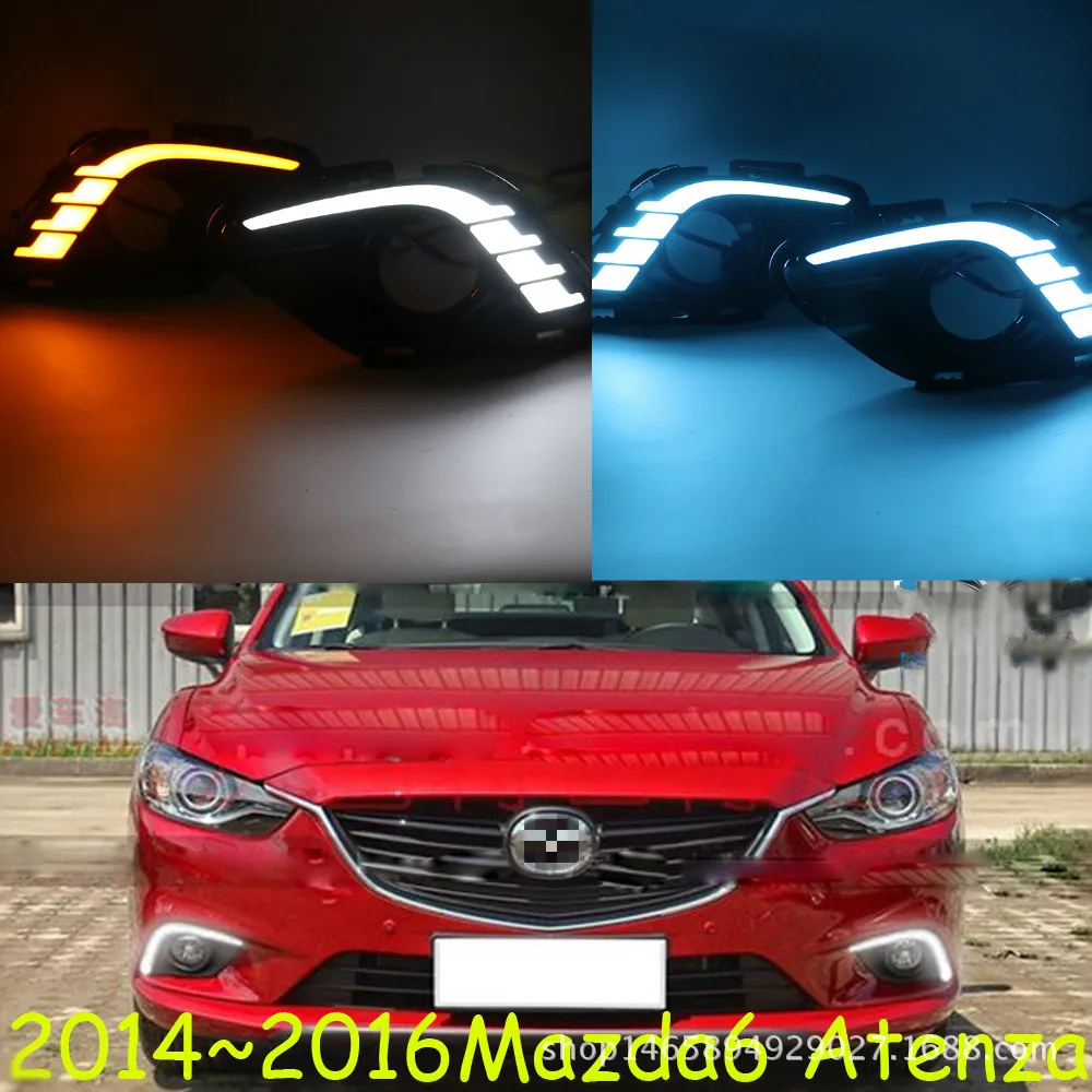 

Turning Signal & Dimming style relay 12V LED car DRL daytime running lights with fog lamp hole for Mazda 6 Atenza 2013 2014 2015