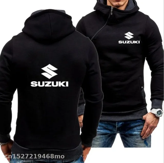 Новые мужские спортивные повседневные толстовки с капюшоном для suzuki, модные тонкие пуловеры с капюшоном на молнии сбоку, верхняя одежда для мотогонок