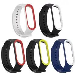 Двухцветный силиконовый сменный Браслет ремешок для часов Xiao mi 4/3 mi Band 4 mi Band 4 mi Band 3 Smart Bracelet