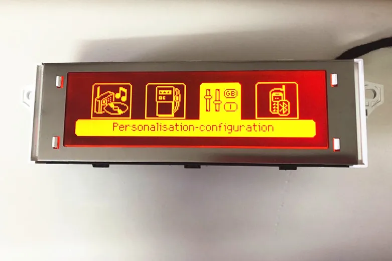 Supporto Schermo Auto Originale Usb Bluetooth 4 Menu Display Monitor Rosso 12 Pin Per Peugeot 307 407 408 Per Citroen C4 C5