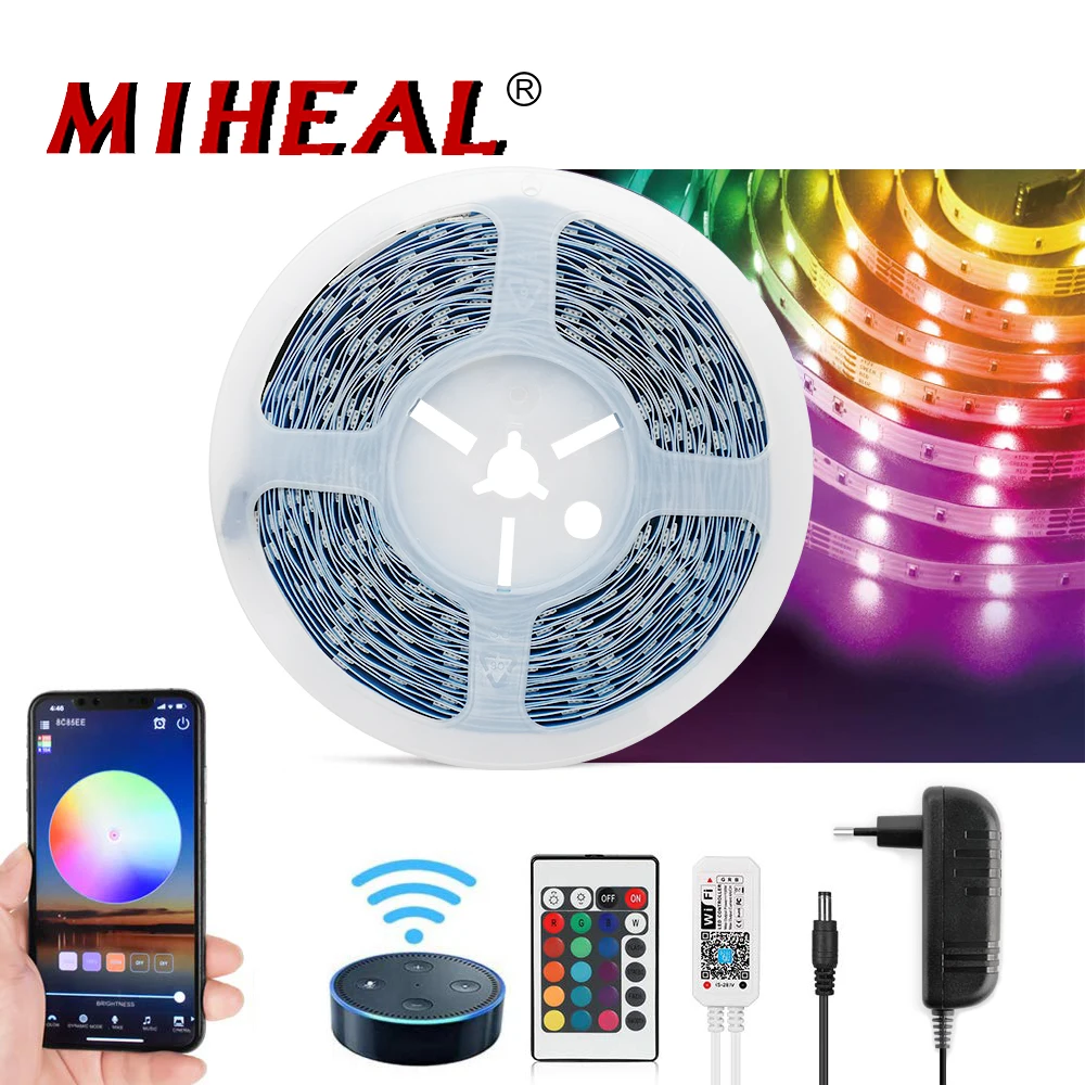 Светодиодная RGB светильник та SMD 5050 с Wi Fi 12 В постоянного тока 5/10/20 м|Светодиодные