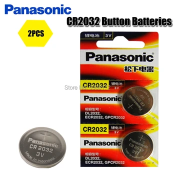 

PANASONIC 2Pcs original brand new battery cr2032 3v button cell coin batteries for remote watch computer electronic cr 2032