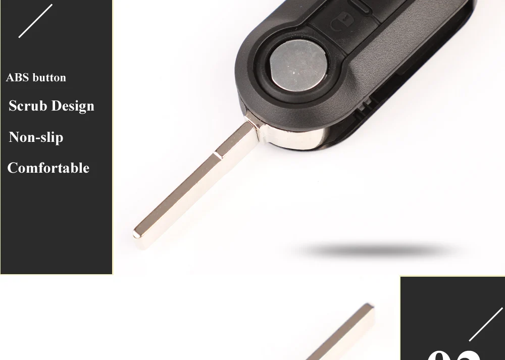 Keyforkess 3 Pulsanti del Telecomando Flip Pieghevole Chiave Shell Fob per Citroen Jumper Fit Peugeot Boxer 2008-2015 Caso di Sostituzione -