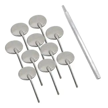 

11pcs/Set Dental Department Mirror And Handle Endoscope Oral Cavity Examination Mirror Denture Care Oral Cleaning Tool