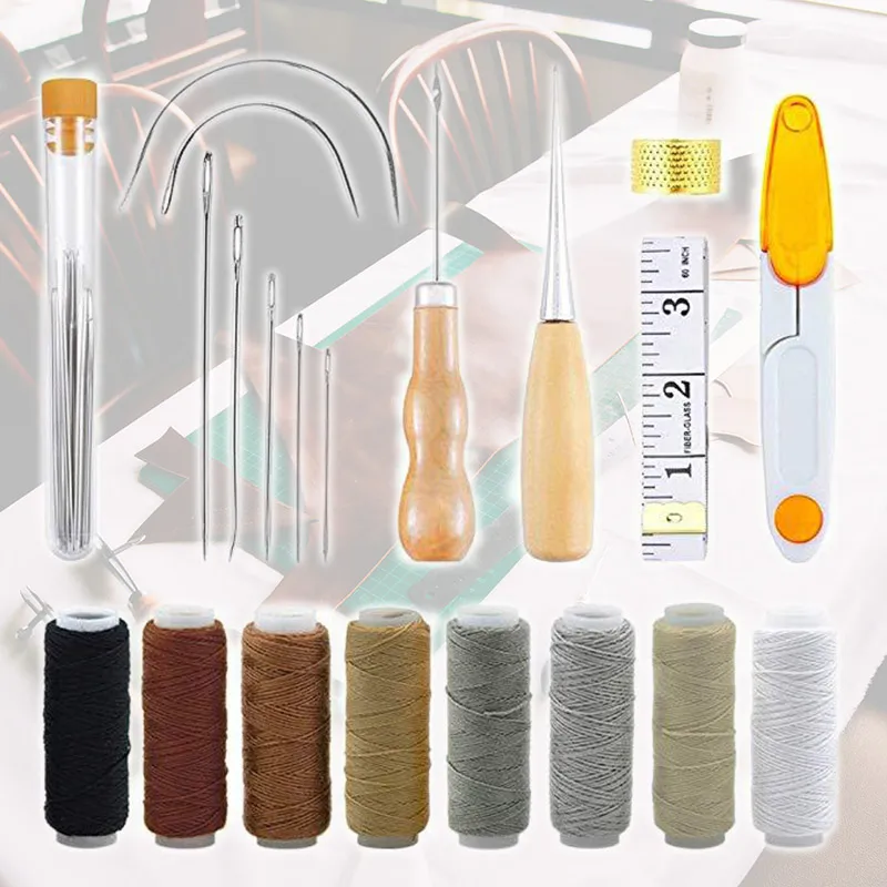 

Basic Leather Craft Stitching Sewing Hand Tool Kit Saddle Groover for DIY Leathercraft AC889