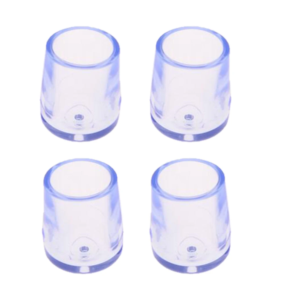 8Pcs Transparent Round Chair Leg Caps Anti Scratch Furniture Felt Pads for Table Chair Wear Shoes Protectors