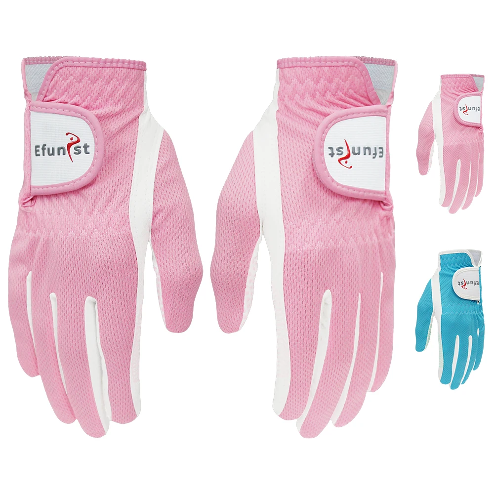 Efunist Golf Gloves Women 1 Pair Left Hand Right hand Breathable 3D
