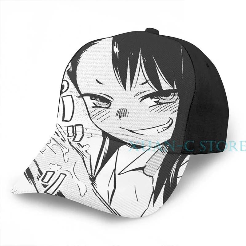 Nagatoro Стиральная руки баскетбольная Кепка для мужчин и женщин мода по всему принту черная шляпа унисекс