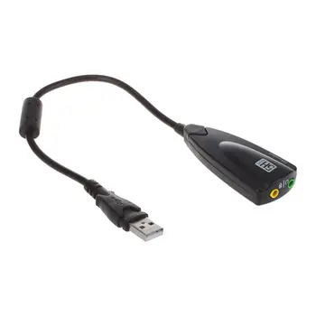 

Mini USB 2.0 12Mbps 3D Virtuel Externe 7.1 Canaux V2 Audio Carte Son Adaptateur black