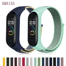 Pulseira mi band 4 ремешок для xiaomi mi band 4 3 спортивный нейлоновый ремешок для часов дышащий браслет ремешок для часов Смарт часы аксессуары 4