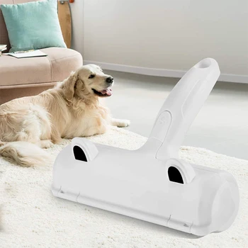 

2-Way Reusable Pet Hair Remover Lint Roller Dog Cat Hair Cleaning Brush Removing Dog Cat Hair From Furniture Carpets Clothing
