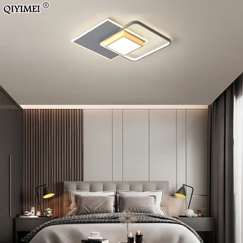 

Modern LED Chandeliers Lights For Living Room Study Bedroom Indoor Square Lighting Lamps Fixtures Lustres Decorations For Home