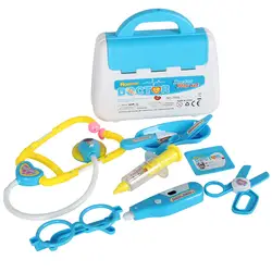 Модель доктор игрушка набор игровой дом доктор набор эхометр Детский чемодан 10 штук со звуком и светильник медицинский шкаф