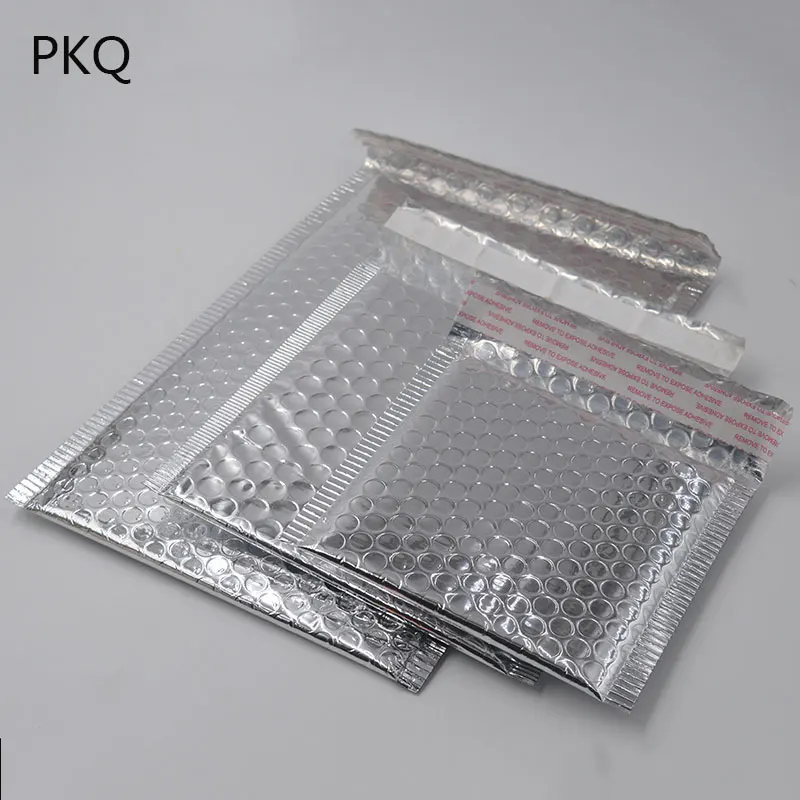 

10 sizes Blank SILVER Bubble Mailers Padded Envelopes 10pcs Multi-function Packaging material Shipping Bags Bubble Mailing Bags