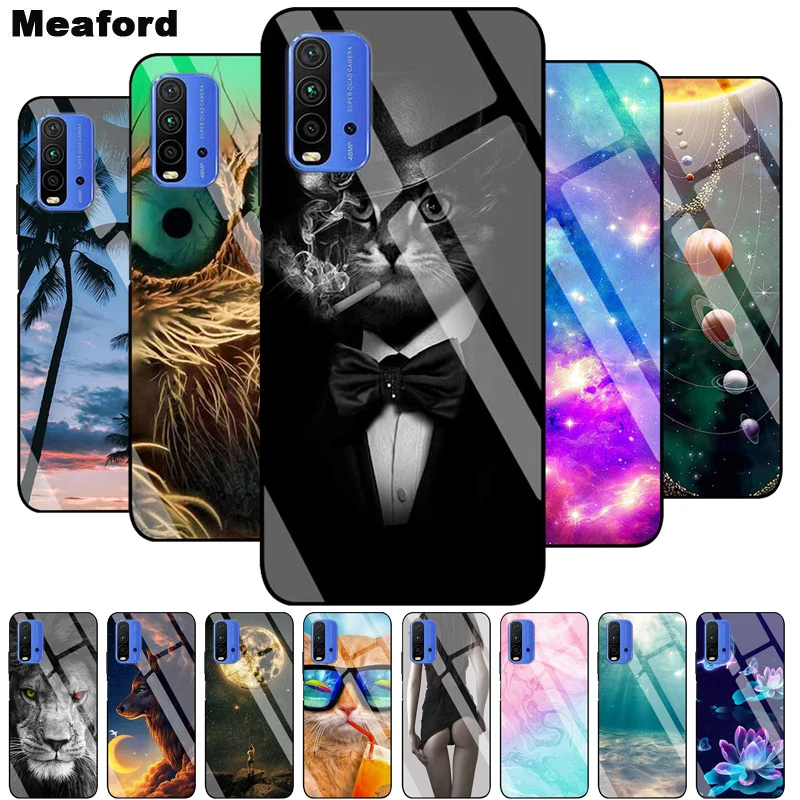 Luxury Case For Xiaomi Redmi 9t 9 T Cover Tempered Glass Cover For Xiaomi Redmi 9t Phone Case Redmi9t Coque Bag Fashion Bumper Phone Case Covers Aliexpress