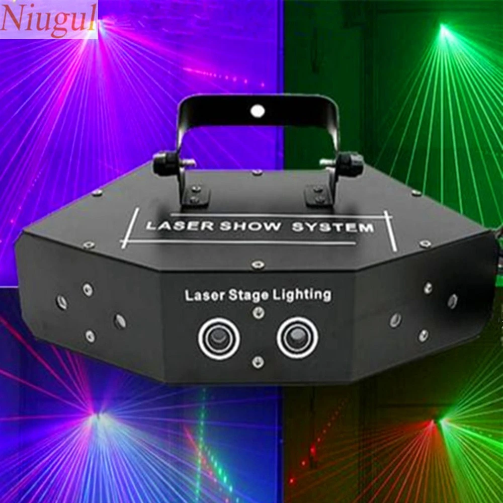 6 объективов RGB сканирующий лазер/Полноцветный DMX512 луч светильник/DJ светильник ing/лазерный сценический светильник ing/лазерное шоу системы/диско вечерние лампы проектора