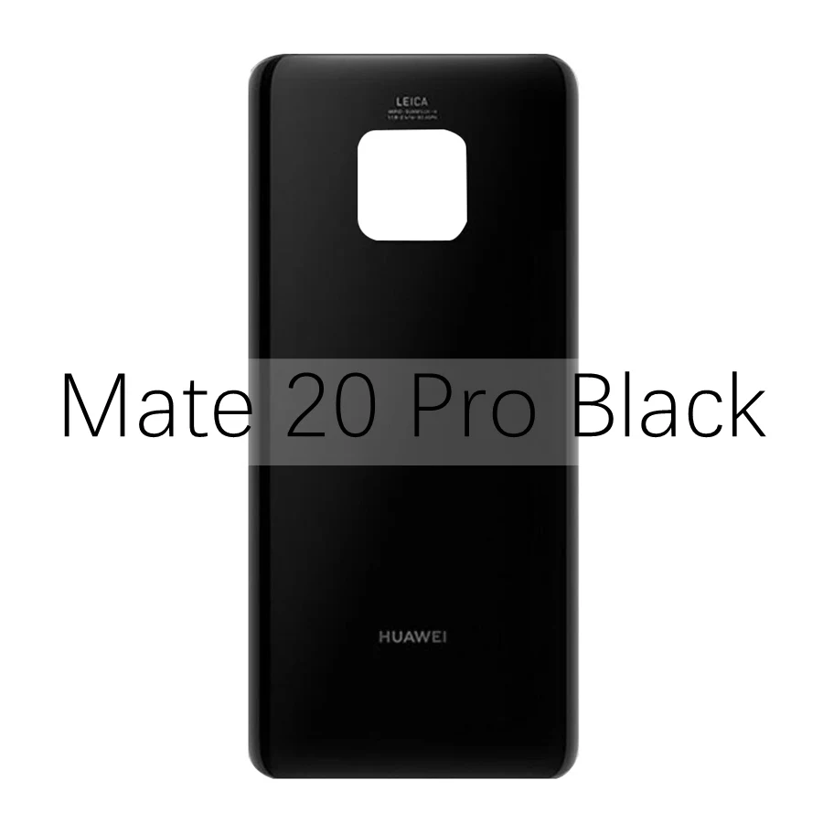 Для huawei mate 20 Pro крышка для батареи Задняя стеклянная панель Задняя Дверь Корпус чехол для huawei mate 20 Lite Крышка для батареи mate 20 окно - Цвет: Mate20 Pro Black