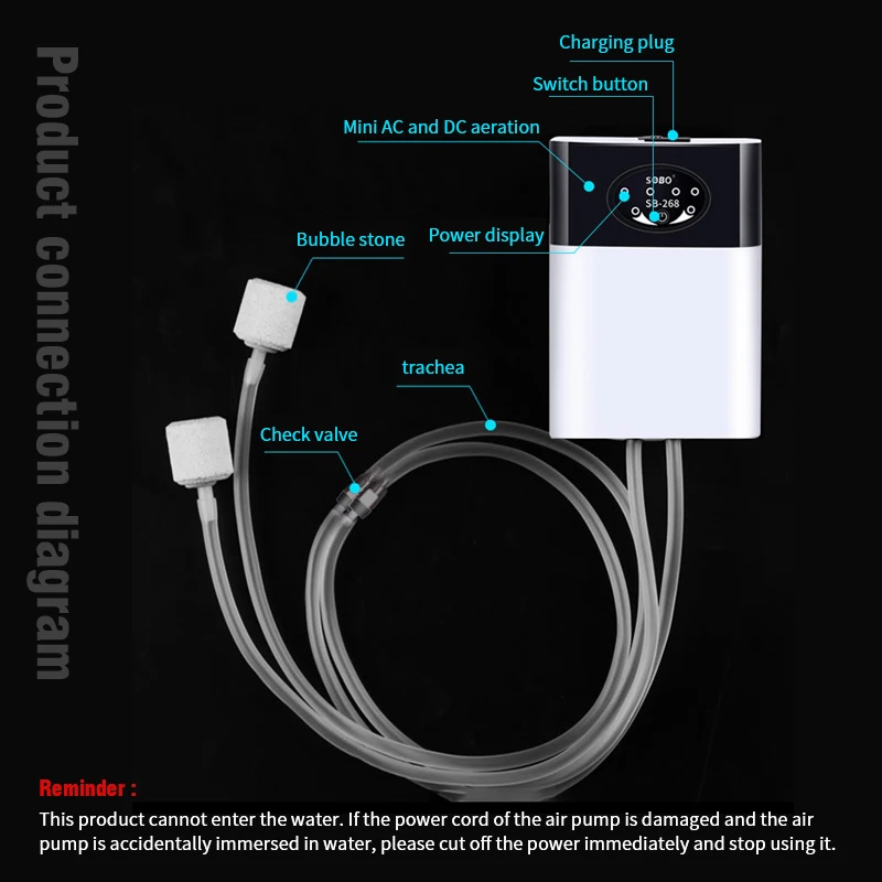 Aquarium Air Pump Fish Tank Oxygen Pump For Fish Tank Aquarium