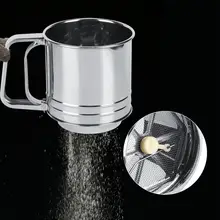 Нержавеющая сталь ручной сито для муки, решето ситечко кухонный инструмент для выпечки муки сахарная сетка сито