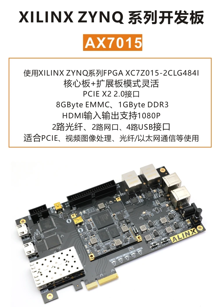 ALINX XILINX FPGA2145726495ZYNQ ARM 7015 PCIE HDMI Zedboard