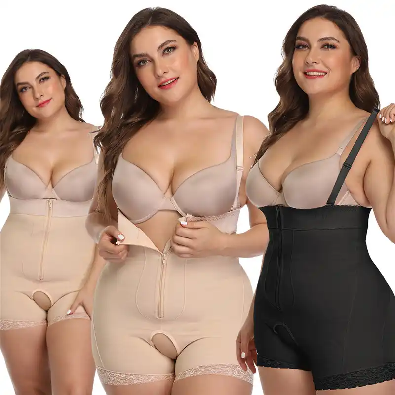 Women Open Crotch Underbust Corset Shapewear Bodysuit Tummy Slimming Sheath Control Pants Belly Corrective Underwear Beige S 6xl Bodysuits Aliexpress