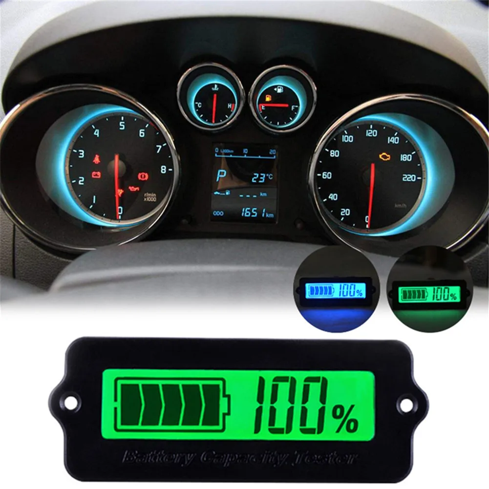

12V Adjustable Built-in Type Battery Capacity Indicator Lead Acid Indicator LCD Digital Display Meter LiPo Battery Capacity Powe
