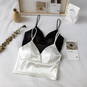 

ATHVOTAR Women Tank Crop Top Sexy Tube Top Korean Camisole Lingerie Female Bra Tops Fashion Short Top