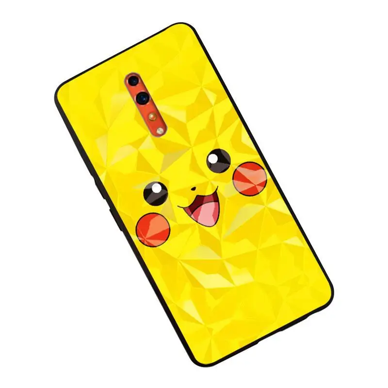 OPPO Realme3pro Rhombus Diamond Pattern Phone Case Realme X LiTE Creative Coloured Drawing Glass Shell Fashion