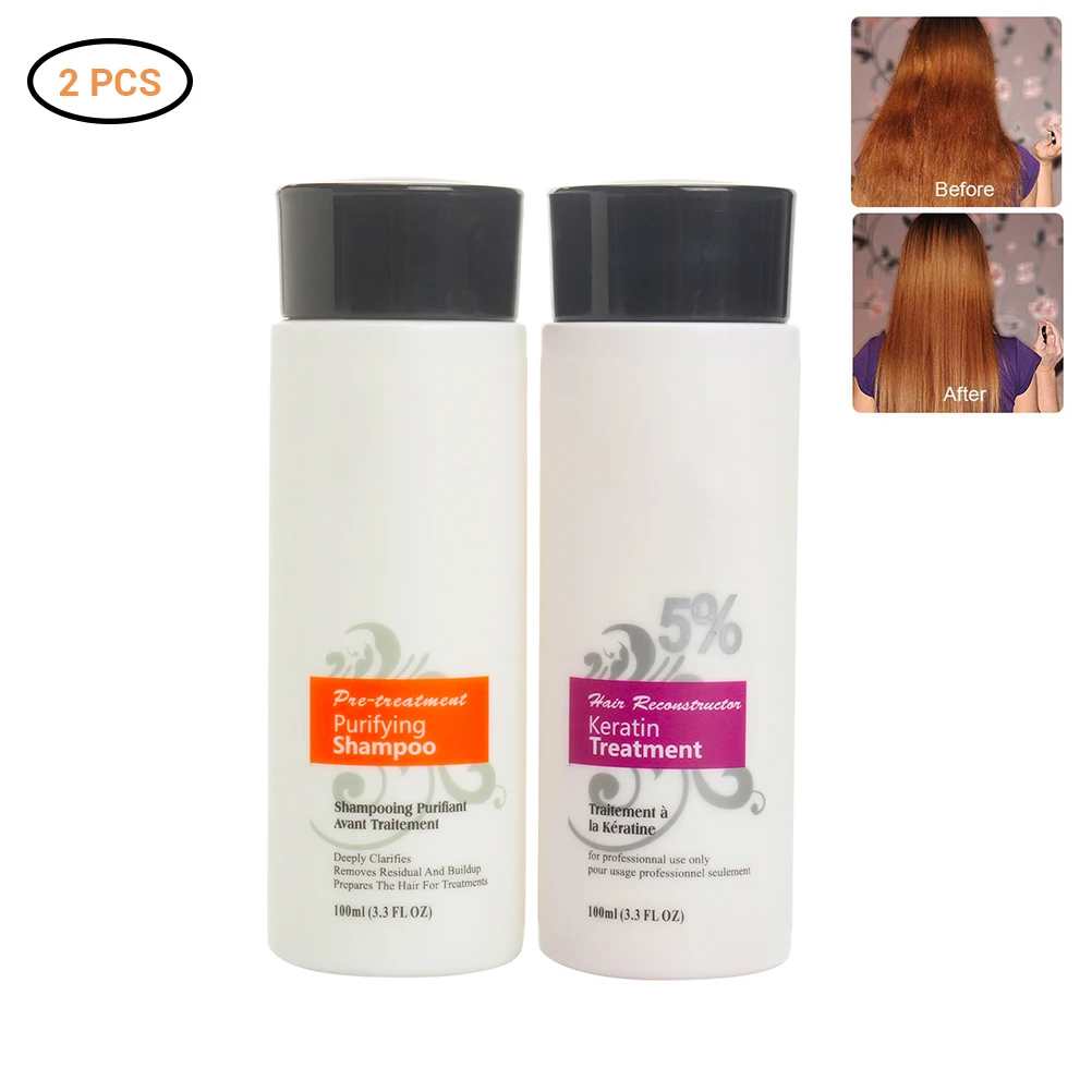 

2 Bottles/Set Hair Repair Shampoo and Smooth Conditioner Hair Care Set Hair Repair Straighten Damage Products