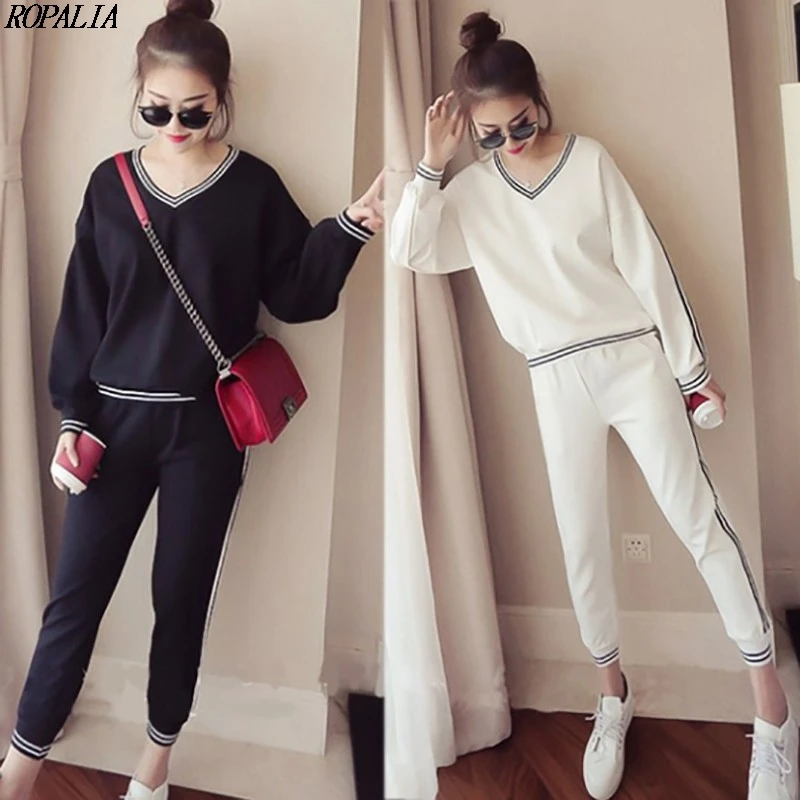 

New Tracksuit For Women Two Piece Set Mujer Winter Suit for Women Office Lady Loose Casual Women Sports Suit Plus Size 2019