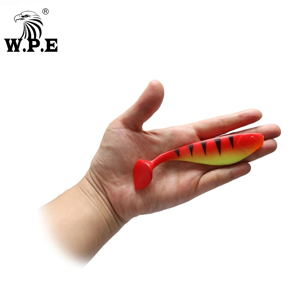 W.P.E 5 шт./упак. 12 см 18 4 г Мягкая приманка для рыбной ловли Т образный хвост червь