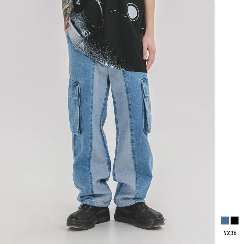 

UNCLEDONJM 2020 Brand Urban Jeans Men Spring Summer Casual Loose fit Trousers Denim Baggy Joggers Hip Hop Pants Z36