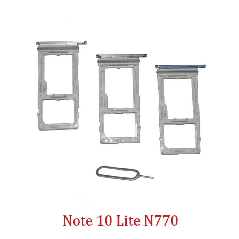 Sim Card Holder For Samsung Galaxy Note 10 Lite N770f Original Phone New Dual Sim Chip Drawer Sd