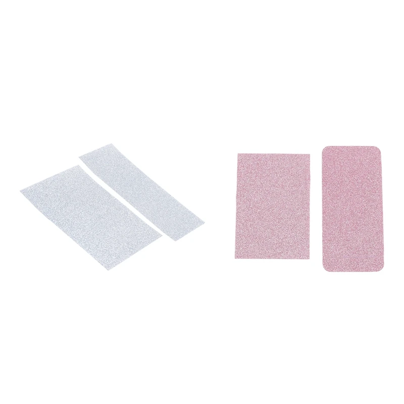 

2Pcs Bling Glitter Full Body Sticker Front and Back Film Protector Skin for Apple Iphone 6 Plus 5.5 Inch (Pink&Silver)