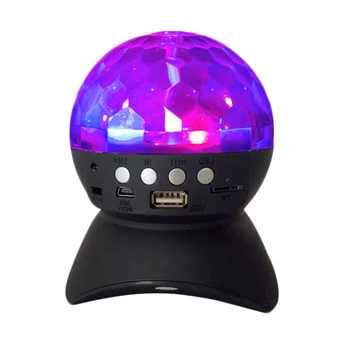 

Bluetooth Speaker with Crystal Stage RGB LED Light + Remote Control Wireless Loudspeaker for DJ Club Disco Home Music Party