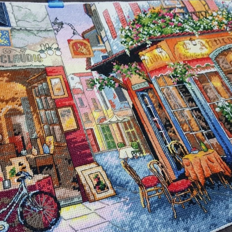 Happiness Corner Counted Cross Stitch Patterns Embroidery Kits Unprinted Canvas 11 14CT Handmade Cross-stitch Needlework Painting