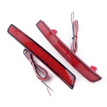

2pcs Car LED Rear Bumper Reflector Brake Tail Light Lamp Red Lens 12V Fit for Chevrolet Malibu 2012 2013 2014 2015