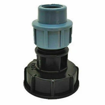 

1pc New IBC Tank Adapter Connector S60X6 to MDPE Straight Pipe Fitting 20mm Garden Water Connectors