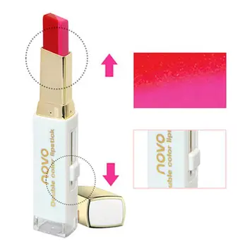

Novo Double Color Lipstick 18 Color Tubes Makeup Matte Sexy Beauty Lasting Waterproof Moisturizing Gradient Stereo Fashion TSLM2