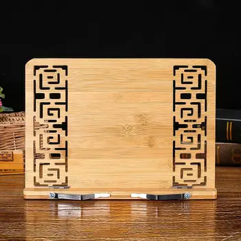 

Bamboo Book Stand Reading bamboo Large Medium Small rack zitie rack bookend reading photo frame Student anti-myopia reading