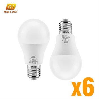 

6pcs/lot E27 LED Lamp Bulb 18W 15W 12W 9W 220V Bombilla Day White Cold White Warm White High Brightness Indoor Livingroom Light