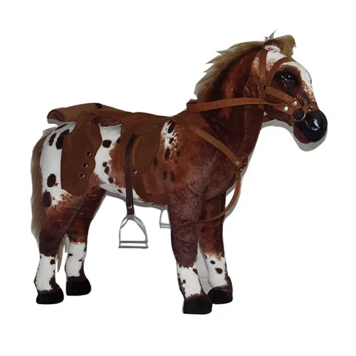 Fancytrader 82cm Giant Simulation Stuffed War Horse 32'' Big Plush Animal Horse Toy Great Kids Gift Photograph Prop 3 Colors (7)