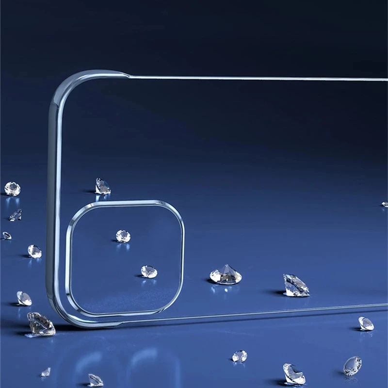 For iphone 15 11 12 13 14 Pro MAX XR XSMAX X XS MINI SE 7 8 6 S PLUS Transparent borderless Anti drop ultra thin PC hard shell