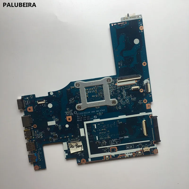 PALUBEIRA Протестировано ACLU3/ACLU4 UMA NM-A362 для LENOVO G50-80 Материнская плата ноутбука с процессором 3205U cpu SR215