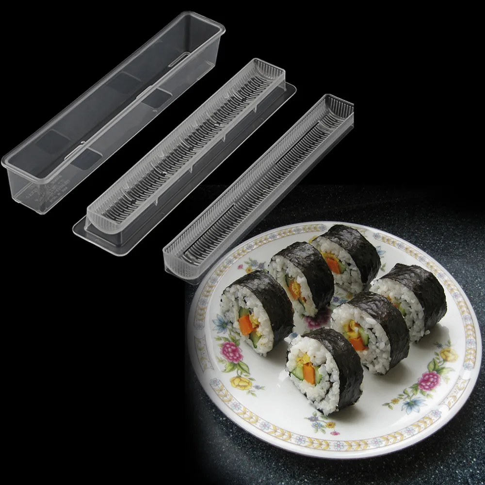 

2017 New Arrival Sushi Roll Rice Maker Mould Roller Mold DIY Non-stick Easy Chef Kitchen Tools